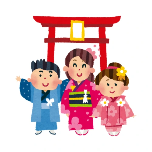 family in japanese festival